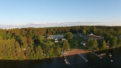 An aerial view of Camp Ramah Wisconsin.